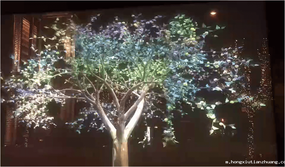 上海复兴集团大厦外墙投影