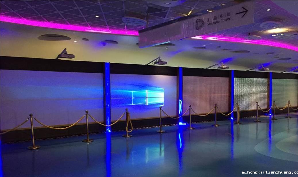 上海中心大厦B2腾讯地铁投影